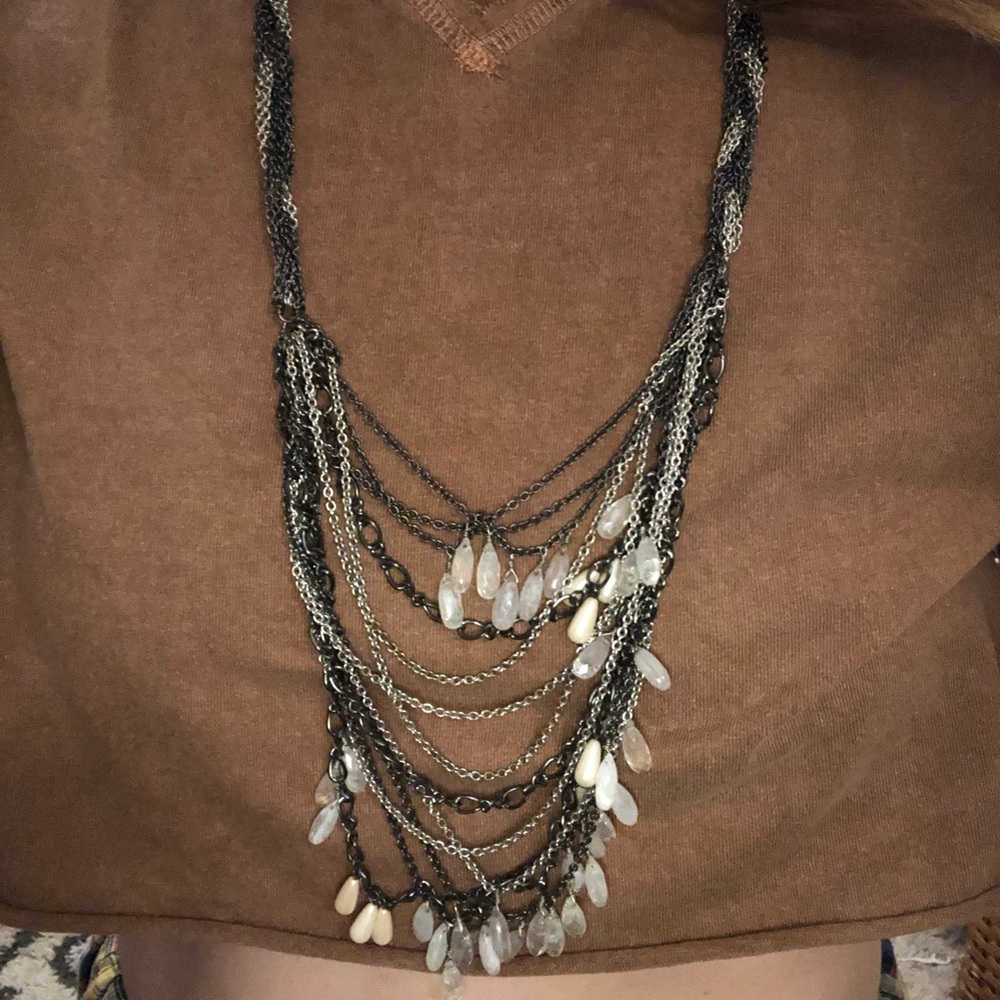 Anthropologie beaded chain necklace